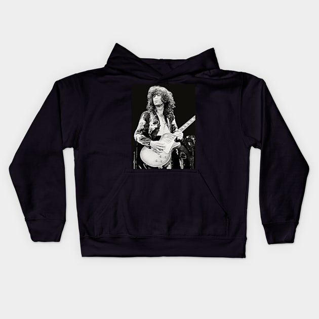 Guitarist Hard Rock Heavy Metal Guitarist Rock Music Legends Kids Hoodie by ZiggyPrint